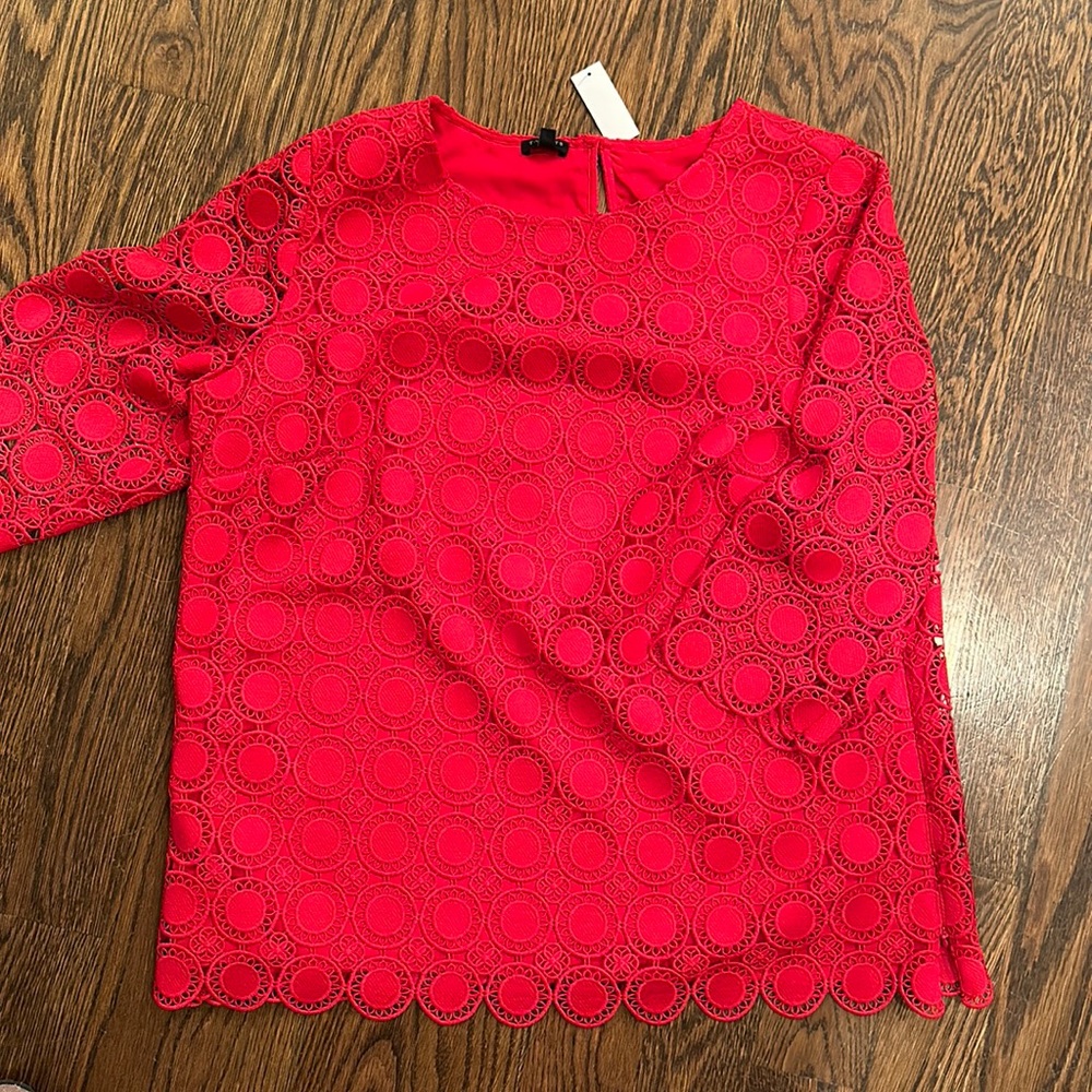 Talbots red Holiday tunic. Size 1X.